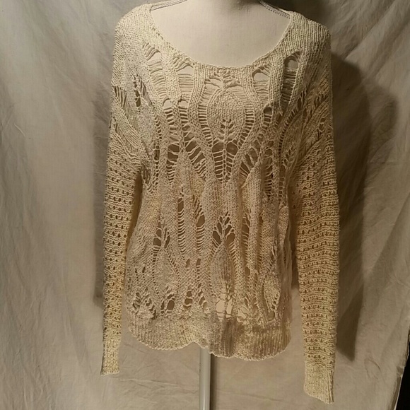 American Eagle sz M open knit sweater like new - Picture 2 of 7